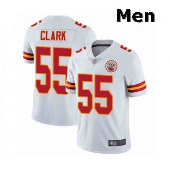 Men Kansas City Chiefs 55 Frank Clark White Vapor Untouchable Limited Player Football Jersey